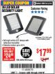 Harbor Freight Coupon 36 LED SOLAR SECURITY LIGHT Lot No. 69644/60498/69890 Expired: 4/30/18 - $17.99