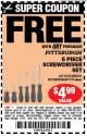 Harbor Freight FREE Coupon 6 PIECE SCREWDRIVER SET Lot No. 62570 Expired: 1/1/16 - FWP