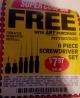 Harbor Freight FREE Coupon 6 PIECE SCREWDRIVER SET Lot No. 62570 Expired: 6/10/17 - FWP