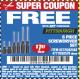 Harbor Freight FREE Coupon 6 PIECE SCREWDRIVER SET Lot No. 62570 Expired: 12/1/17 - FWP