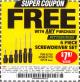 Harbor Freight FREE Coupon 6 PIECE SCREWDRIVER SET Lot No. 62570 Expired: 12/31/18 - FWP