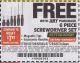 Harbor Freight FREE Coupon 6 PIECE SCREWDRIVER SET Lot No. 62570 Expired: 5/28/18 - FWP