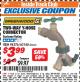 Harbor Freight ITC Coupon TWO-WAY Y-HOSE CONNECTOR Lot No. 94376/63148 Expired: 8/31/17 - $3.99