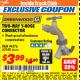 Harbor Freight ITC Coupon TWO-WAY Y-HOSE CONNECTOR Lot No. 94376/63148 Expired: 3/31/18 - $3.99
