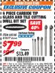 Harbor Freight ITC Coupon 6 PIECE CARBIDE TIP GLASS AND TILE CUTTING DRILL BIT SET Lot No. 68168/61617 Expired: 8/31/17 - $7.99