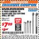 Harbor Freight ITC Coupon 6 PIECE CARBIDE TIP GLASS AND TILE CUTTING DRILL BIT SET Lot No. 68168/61617 Expired: 3/31/18 - $7.99