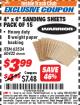 Harbor Freight ITC Coupon 4" X 6" SANDING SHEETS PACK OF 15 Lot No. 63524/60422 Expired: 8/31/17 - $3.99