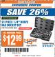 Harbor Freight ITC Coupon 21 PIECE, 1/4" DRIVE SOCKET SETS Lot No. 41722/63466/67998/63460 Expired: 10/3/17 - $12.99
