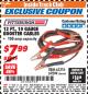 Harbor Freight ITC Coupon PITTSBURGH 12 FT., 10 GAUGE JUMPER CABLES Lot No. 63376 Expired: 12/31/17 - $7.99
