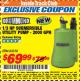 Harbor Freight ITC Coupon 1/3 HP SUBMERSIBLE UTILITY PUMP - 2000 GPH Lot No. 63318 Expired: 8/31/17 - $69.99