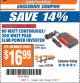 Harbor Freight ITC Coupon 80 WATT CONTINUOUS / 200 WATT PEAK SLIM POWER INVERTER Lot No. 61665/66944 Expired: 9/19/17 - $16.99