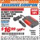 Harbor Freight ITC Coupon 80 WATT CONTINUOUS / 200 WATT PEAK SLIM POWER INVERTER Lot No. 61665/66944 Expired: 10/31/17 - $16.99