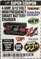 Harbor Freight Coupon 4AMP 6/12V HIGH FREQUENCY SMART BATTERY CHARGER Lot No. 63350 Expired: 4/30/18 - $22.99