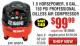 Harbor Freight Coupon 1.5 HP, 6 GALLON, 150 PSI PROFESSIONAL AIR COMPRESSOR Lot No. 62894/67696/62380/62511/68149 Expired: 9/30/15 - $99.99