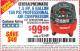 Harbor Freight Coupon 1.5 HP, 6 GALLON, 150 PSI PROFESSIONAL AIR COMPRESSOR Lot No. 62894/67696/62380/62511/68149 Expired: 3/1/16 - $99.99