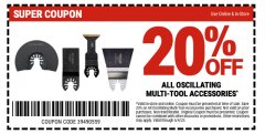 Harbor Freight Coupon 20 percent off coupon expires: 6/4/23