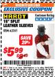 Harbor Freight ITC Coupon HARDY 18 IN. SPLIT LEATHER SLEEVES Lot No. 62351 Expired: 4/30/18 - $5.99