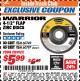 Harbor Freight ITC Coupon 4-1/2" FLAP ZIRC DISCS Lot No. 60797/60749 Expired: 4/30/18 - $5.99