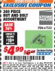 Harbor Freight ITC Coupon STOREHOUSE NUT AND BOLT ASSORTMENT, 240-PIECE Lot No. 67532 Expired: 3/31/18 - $4.99