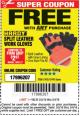 Harbor Freight FREE Coupon HARDY SPLIT LEATHER WORK GLOVES Lot No. 61458, 69455, 67440 Expired: 3/4/18 - FWP