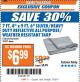 Harbor Freight ITC Coupon 7 FT. 4" X 9 FT. 6" SILVER / HEAVY DUTY REFLECTIVE ALL PURPOSE / WEATHER RESISTANT TARP Lot No. 69218/60441/30872 Expired: 10/3/17 - $6.99