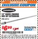 Harbor Freight ITC Coupon 12" QUICK CHANGE HEX BIT EXTENSION Lot No. 68516 Expired: 10/31/17 - $6.99