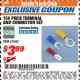 Harbor Freight ITC Coupon 150 PIECE TERMINAL AND CONNECTOR SET Lot No. 67683 Expired: 10/31/17 - $3.99