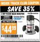 Harbor Freight ITC Coupon 2 HP FIXED BASE ROUTER Lot No. 68341 Expired: 6/30/15 - $44.99