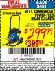 Harbor Freight Coupon 50 FT. COMMERCIAL POWER-FEED DRAIN CLEANER Lot No. 68284/61857 Expired: 1/31/16 - $299.99
