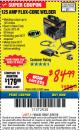 Harbor Freight ITC Coupon 125 AMP FLUX-CORE WELDER Lot No. 63583/63582 Expired: 3/8/18 - $84.99