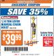 Harbor Freight ITC Coupon 1/4 TON LEVER MANUAL CHAIN HOIST Lot No. 67144 Expired: 12/19/17 - $39.99