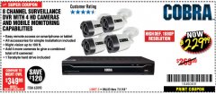 Harbor Freight Coupon 8 CHANNEL SURVEILLANCE DVR WITH 4 HD CAMERAS AND MOBILE MONITORING CAPABILITIES Lot No. 63890 Expired: 7/1/18 - $229.99