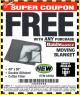 Harbor Freight FREE Coupon 40" X 50" MOVING BLANKET Lot No. 63959 Expired: 1/27/18 - FWP