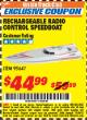 Harbor Freight ITC Coupon RECHARGABLE RADIO CONTROL SPEEDBOAT Lot No. 95641 Expired: 11/30/17 - $44.99