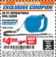 Harbor Freight ITC Coupon 24 FT. RETRACTABLE DOG LEASH Lot No. 91836 Expired: 11/30/17 - $4.99