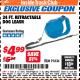 Harbor Freight ITC Coupon 24 FT. RETRACTABLE DOG LEASH Lot No. 91836 Expired: 4/30/18 - $4.99