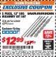 Harbor Freight ITC Coupon 5 PIECE, 12" SDS MASONRY BIT SET Lot No. 46754/62480/62795 Expired: 11/30/17 - $12.99