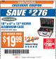 Harbor Freight ITC Coupon 18" X 6" X 13" SILVER ALUMINUM CASE Lot No. 62272/69315 Expired: 11/21/17 - $19.99