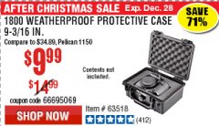 Harbor Freight Coupon APACHE 1800 WEATHERPROOF PROTECTIVE CASE Lot No. 64550/63518 Expired: 12/28/18 - $9.99
