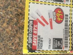Harbor Freight Coupon SUPER GLUE PACK OF 3 Lot No. 42367 Expired: 7/31/18 - $0.49