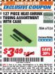 Harbor Freight ITC Coupon 127 PIECE HEAT-SHRINK TUBING ASSORTMENT WITH CASE  Lot No. 67524 Expired: 12/31/17 - $3.49