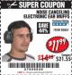 Harbor Freight Coupon NOISE CANCELING ELECTRONIC EAR MUFFS Lot No. 92851 Expired: 2/23/18 - $11.99