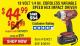 Harbor Freight Coupon 18 VOLT CORDLESS 1/4" HEX IMPACT DRIVER Lot No. 68853/62421 Expired: 6/30/16 - $44.99