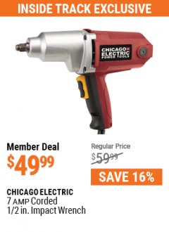 Harbor Freight ITC Coupon 1/2" ELECTRIC IMPACT WRENCH Lot No. 31877/61173/68099/69606 Expired: 7/29/21 - $49.99