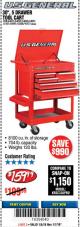 Harbor Freight Coupon 30", 5 DRAWER MECHANIC'S CARTS (RED, BLUE & BLACK) Lot No. 64031/64033/64032/64030/61427/64059/64060/64061/63308/95272 Expired: 1/7/18 - $159.99