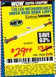 Harbor Freight Coupon 120 LED RECHARGEABLE UNDER HOOD WORK LIGHT Lot No. 60793 Expired: 8/24/15 - $29.44