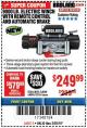 Harbor Freight Coupon BADLAND ZXR9000 9000 LB WINCH Lot No. 64047/64048/64049/63769 Expired: 3/25/18 - $249.99