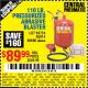 Harbor Freight Coupon 110 LB. PRESSURIZED ABRASIVE BLASTER Lot No. 69724/60696/95014 Expired: 9/8/15 - $89.99