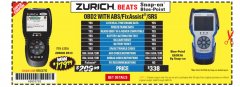 Harbor Freight Coupon ZURICH OBD2 SCANNER WITH ABS ZR13 Lot No. 63806 Expired: 3/31/19 - $179.99