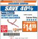 Harbor Freight ITC Coupon HEAVY DUTY LEVER ACTION LOAD BINDER Lot No. 61453 Expired: 2/13/18 - $14.99
